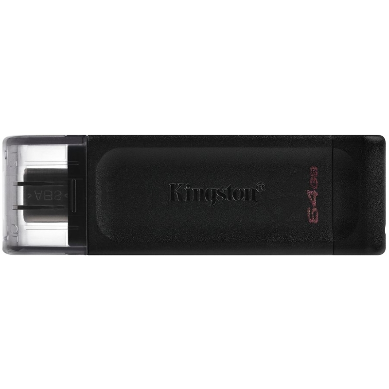 Флешка USB Kingston DataTraveler DT70 (DT70/64Gb), 64Gb, USB Type-C 3.2, R/W 70/45, черный
