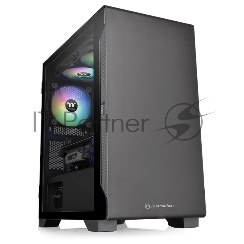 Компьютерный корпус S100 TG CA-1Q9-00S1WN-00 Black/Win/SPCC/Tempered Glass*1/120мм Standard Fan*1
