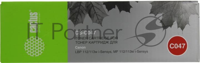 Картридж лазерный совместимый Cactus CS-C047 черный (1600 стр.) для Canon LBP112/LBP113W