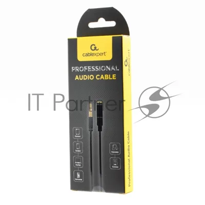 Кабель аудио удлинительный Cablexpert CCAB-02-35MF-1MB. 3.5 Jack (M)/3.5 Jack (F), черный, 1м, блистер