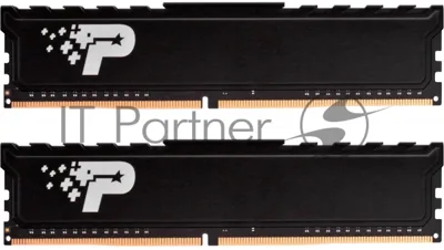 Оперативная память Patriot Signature Premium, DDR4, 32GB (2x16 GB), 3200 MHz, CL22, DIMM, радиатор, черный