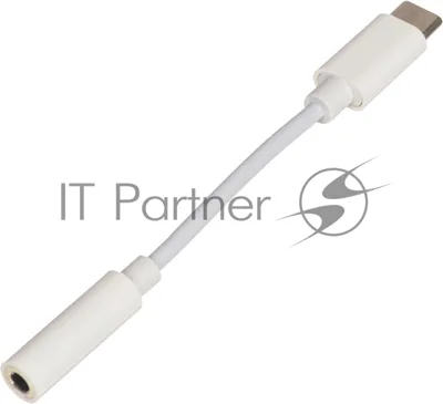 Переходник Buro BHP TPC-JCK USB Type-C (m) Jack 3.5мм (f) белый