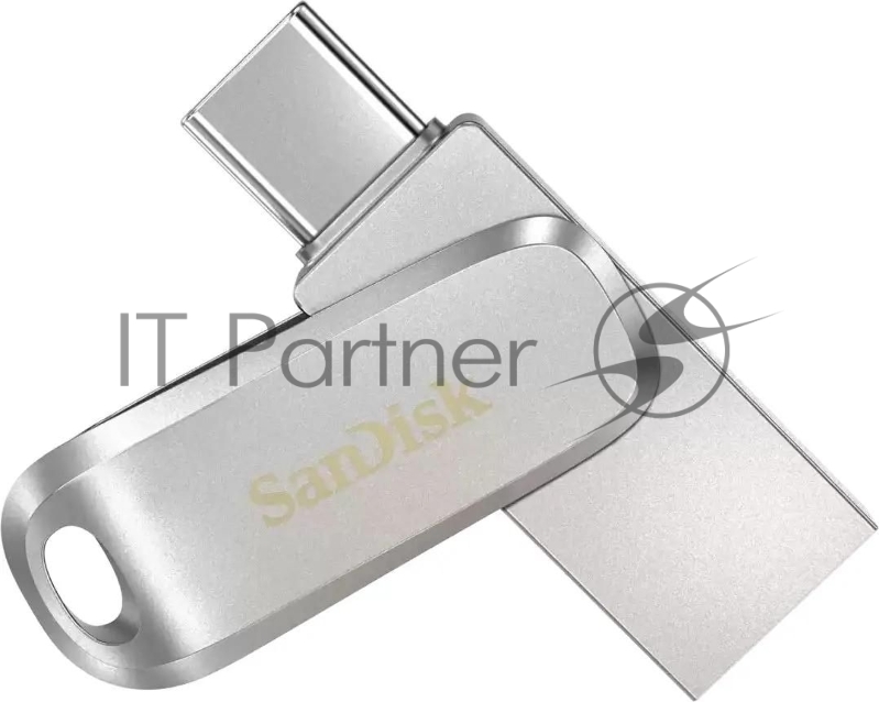 Флешка USB Sandisk Ultra Dual Luxe (SDDDC4-032G-G46), 32Gb, USB 3.2 Gen 1/Type-C, R/W 150/40, серебристый