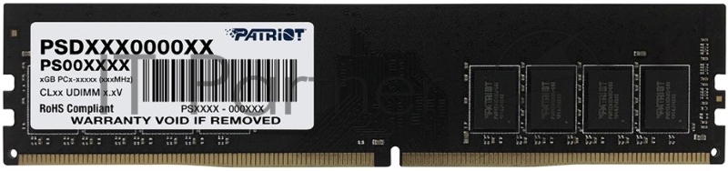 Оперативная память Patriot Signature, DDR4, 16GB (1x16 GB), 2666 MHz, CL19, DIMM