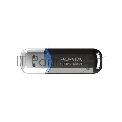 Флешка USB ADATA Classic C906 (AC906-64G-RBK), 64Gb, USB 2.0, R/W 15/5, черный/синий