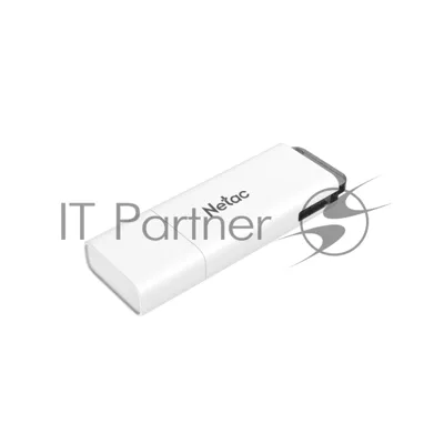 Флешка USB Netac U185 (NT03U185N-016G-20WH), 16Gb, USB 2.0, R/W 25/10, белый/серый