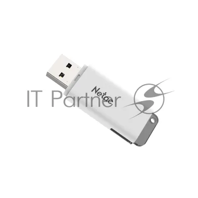Флешка USB Netac U185 (NT03U185N-032G-20WH), 32Gb, USB 2.0, R/W 25/10, белый/серый