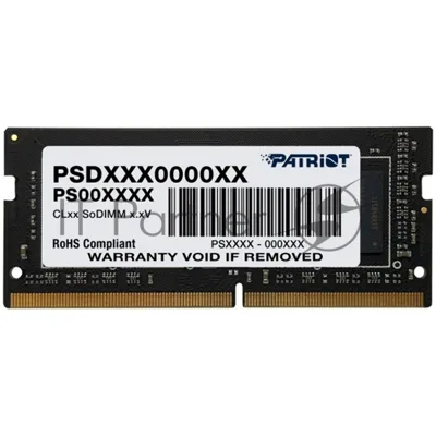 Оперативная память Patriot Signature, DDR4, 32GB (1x32 GB), 3200 MHz, CL22, SO-DIMM