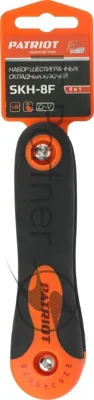 Набор ключей PATRIOT SKH-8F, шестигранные складные, 2-2.5-3-4-5-6-7-8мм, CRV, 8-в-1