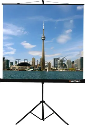 Экран на штативе Lumien Eco View 183x244см (раб.область175х236 см) Matte White с возможностью настенного крепления 4:3