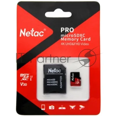 Флеш карта MicroSD card Netac P500 Extreme Pro 64Gb, retail version w/SD adapter
