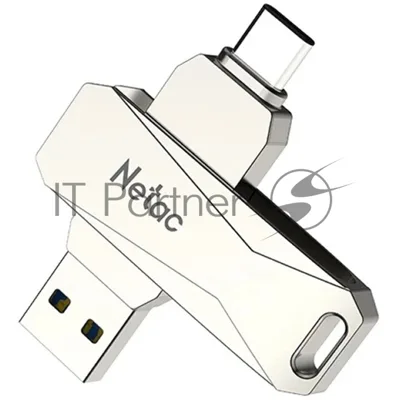 Флешка USB Netac U782C dual USB 3.0+TypeC 64Gb, retail version