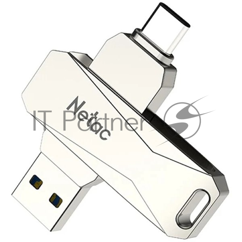 Флешка USB Netac U782C NT03U782C-128G-30PN dual USB 3.0+TypeC 128Gb, retail version
