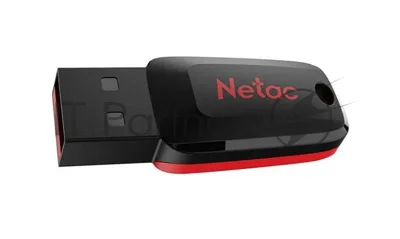 Флешка USB Netac U197 (NT03U197N-008G-20BK), 8Gb, USB 2.0, R/W 25/10, черный/красный