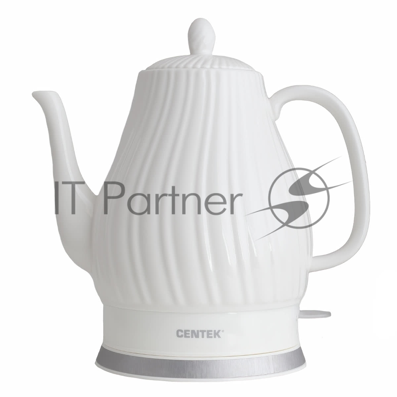 Электрочайник Centek CT-0064 белый, 2.0 л, 2150 Вт, скрытый нагревательный элемент