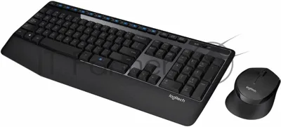 Комплект клавиатура+мышь Logitech MK345 беспроводной, USB, 1000 DPI, чёрный/серый