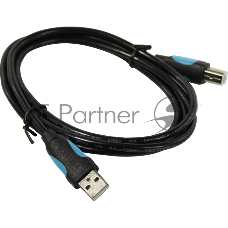 Кабель Vention USB 2.0 AM/BM - 1,5 м. черный VAS-A16-B150
