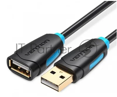 Кабель-удлинитель Vention USB 2.0 AM/AF - 3 м черный (CBCBI)