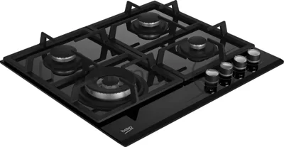 Газовая варочная поверхность Beko HILW64235S, 4 конфорки, закаленное стекло, 7800 Вт