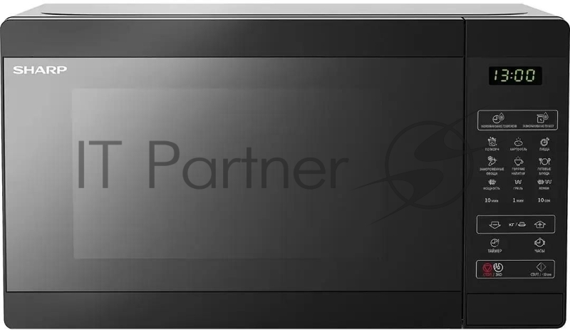 Микроволновая печь Sharp R-6800RK черный, 20 л, 800 Вт, переключатели - сенсор