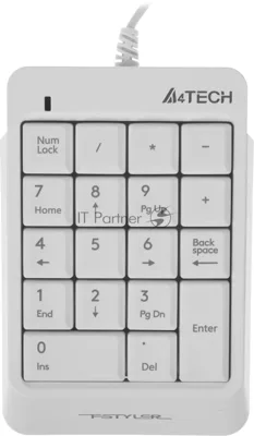 Числовой блок проводной A4Tech Fstyler FK13P, USB, белый