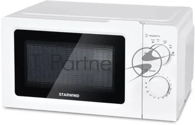 Микроволновая печь Starwind SMW3020 белый, 20 л, 700 Вт, переключатели - поворотный механизм