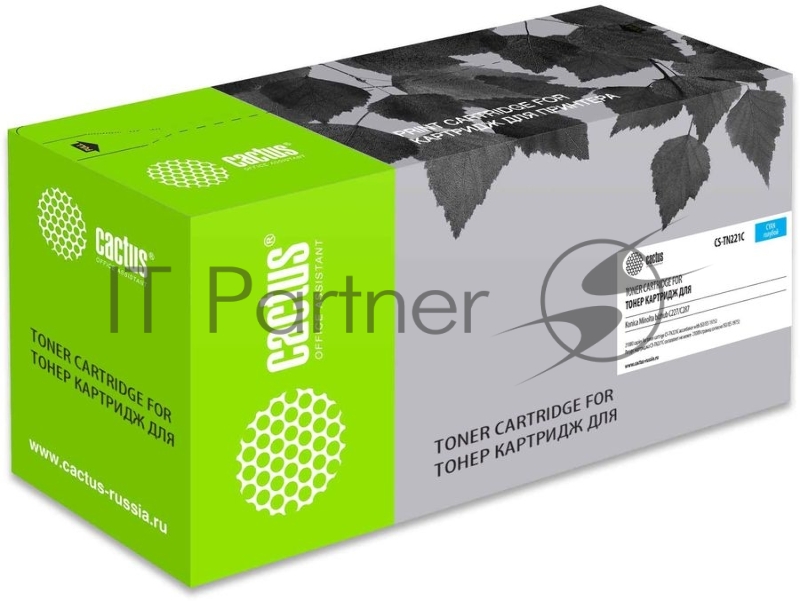 Картридж лазерный Cactus CS-TN221C голубой (21000 стр.) для Konica Minolta bizhub C227/C287