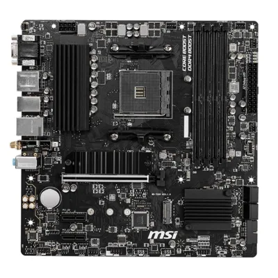 Материнская плата MSI B550M PRO-VDH WIFI, AM4, AMD B550, 4xDDR4, 4xSATA, 2xM.2, 1xPCIe 4.0 x16, DisplayPort, HDMI, D-Sub, 1x1Gb LAN, 3x3.5 мм, 7.1, microATX