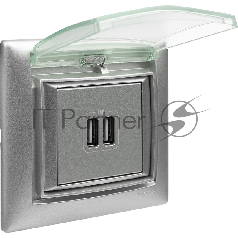 Розетка 2-ая USB 770270 Legrand Valena Алюминий