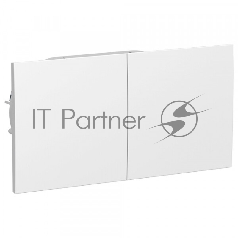 Розетка 2-м СП AtlasDesign 16А IP20 с заземл. защ. шторки со сдвижн. крышкой в сборе белый