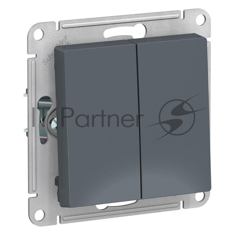 Механизм выключателя 2-кл. СП AtlasDesign 10А IP20 (сх. 5) 10AX грифель