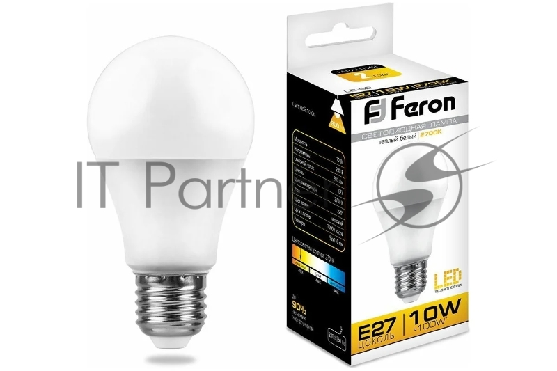 Лампа светодиодная Feron LB-92 10W 230V E27 2700K A60