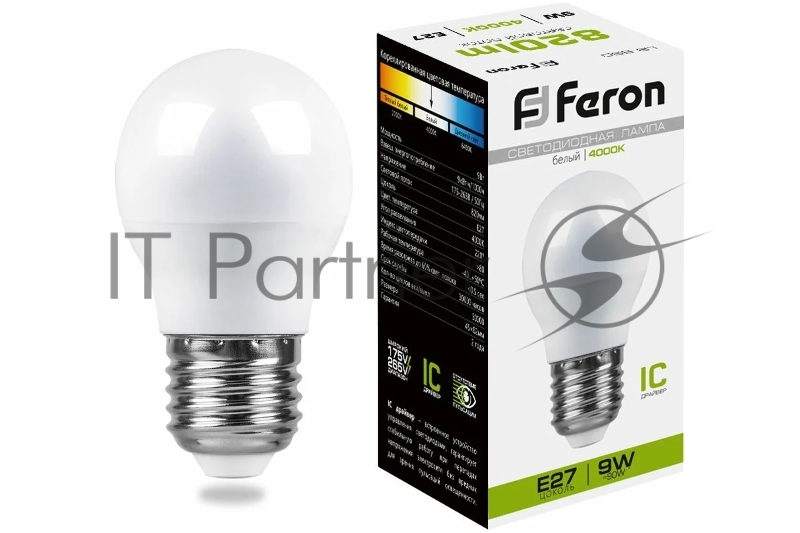 Лампа светодиодная Feron LB-550 9W 230V E27 4000K G45