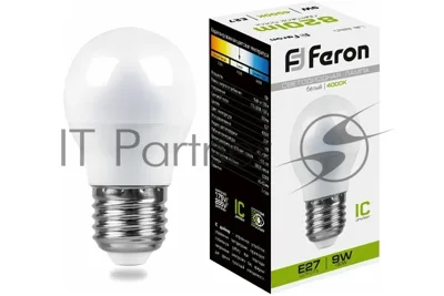 Лампа светодиодная Feron LB-550 9W 230V E27 4000K G45