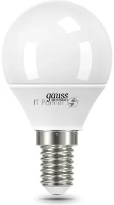 Лампа светодиодная LED Gauss Elementary Шар 12W 920lm E14 4100K