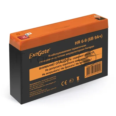 Батарея для ИБП ExeGate HR 6-9 (6V 9Ah 634W, клеммы F1)