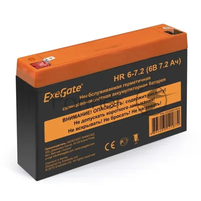 Батарея для ИБП ExeGate HR 6-7.2 (6V 7.2Ah, клеммы F1)