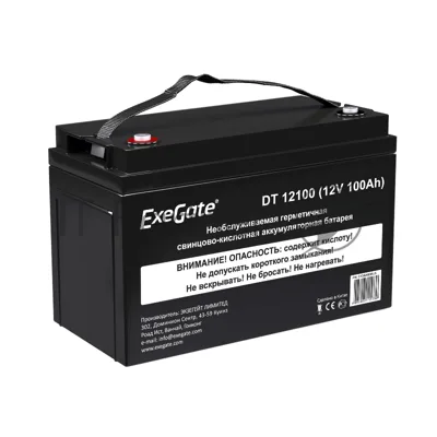Аккумуляторная батарея ExeGate DT 12100 (12V 100Ah, под болт М6)