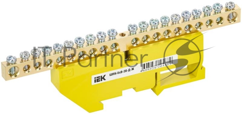 Шина PE "земля" на DIN-изол ШНИ-6х9-20-Д-Ж | YNN10-69-20D-K05 | IEK