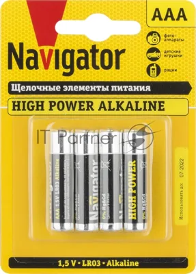 Элемент питания Navigator NBT-NE-LR03-BP4 94751, 1.5 В
