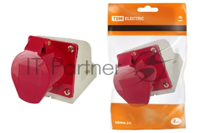Розетка 125 стационарная 3Р+РЕ+N 32А 380В IP44 | SQ0602-0006 | TDM
