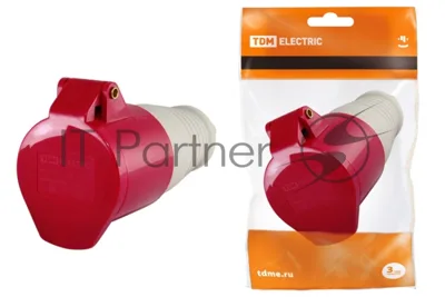 Розетка 224 переносная 3Р+РЕ 32А 380В IP44 | SQ0603-0013 | TDM