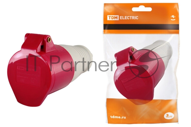 Розетка 225 переносная 3Р+РЕ+N 32А 380В IP44 | SQ0603-0014 | TDM