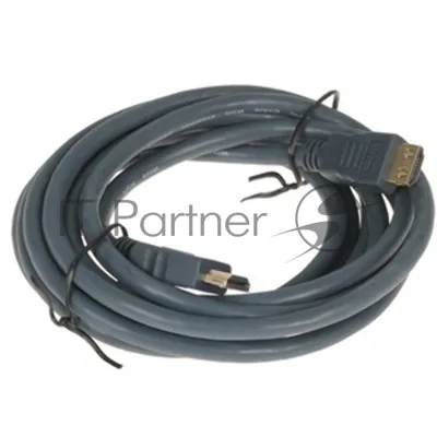 Кабель HDMI C-HM-HM-3M Wize, 3 м, v.2.0, 19M/19M, позол.разъемы, экран, черный, пакет