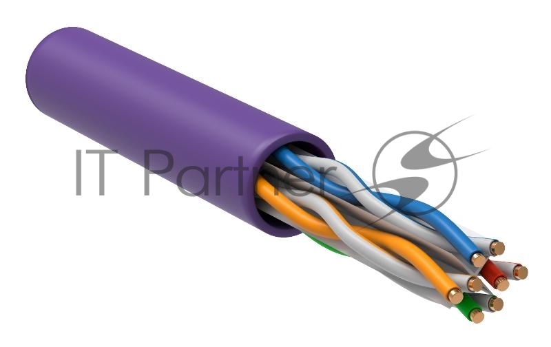 Каб. в. п. U/UTP кат. 6 4х2х23AWG solid LSZH 305м фиол. | LC1-C604-126 | ITK