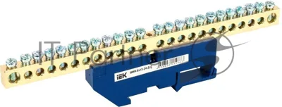 Шина N ноль на DIN-изол ШНИ-8х12-24-Д-С | YNN10-812-24D-K07 | IEK