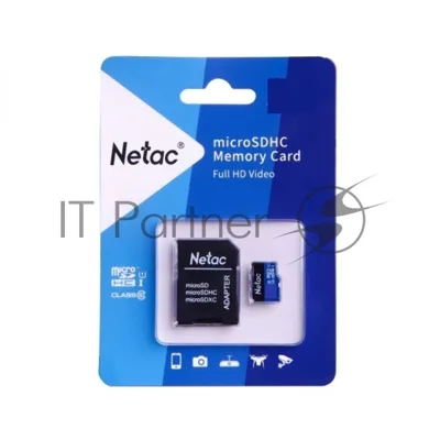 Флеш карта MicroSDXC 128Gb Netac Class 10 UHS-I U1 P500 Standart + адаптер NT02P500STN-128G-R