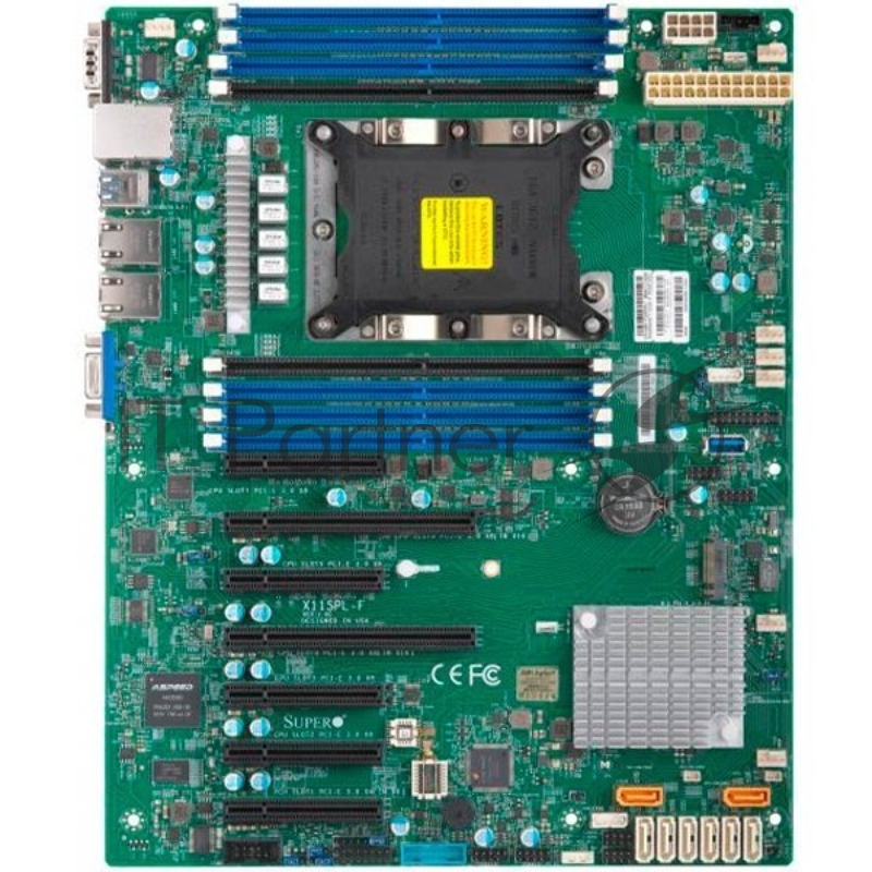 Серверная материнская плата Supermicro MBD-X11SPL-F-B, LGA3647, Intel C621, 8xDDR4, 8xSATA, 1xM.2, 2xPCIe x16, 5xPCIe x8, D-Sub, 2x1Gb LAN, ATX