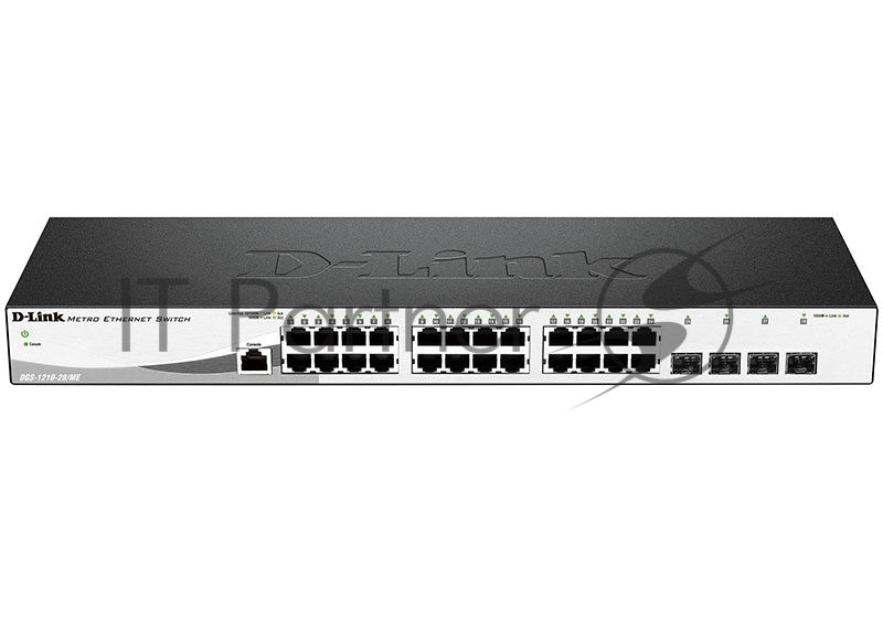 Коммутатор D-Link DGS-1210-28/ME/A2B, 24×1 Гбит/с + 4×1 Гбит/с SFP, управляемый