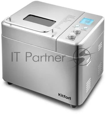 Хлебопечка Kitfort KT-304 серебристый, 550 Вт, 1 кг, 15 программ